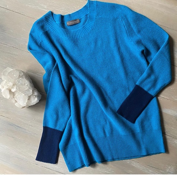COPY - Gray Aspen Waffle Cashmere Sweater - Picture 1 of 7